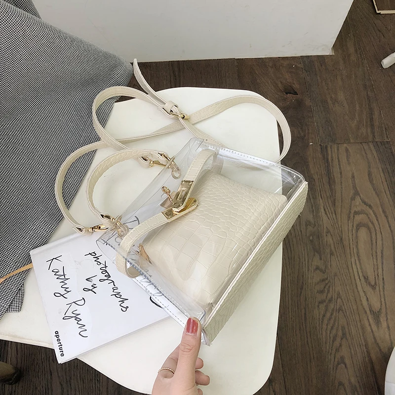  New Fashion Shoulder Crossbody Bags for Women 2019 Designer PVC Transparent Beach Bag Woman Handbag - 33022049605