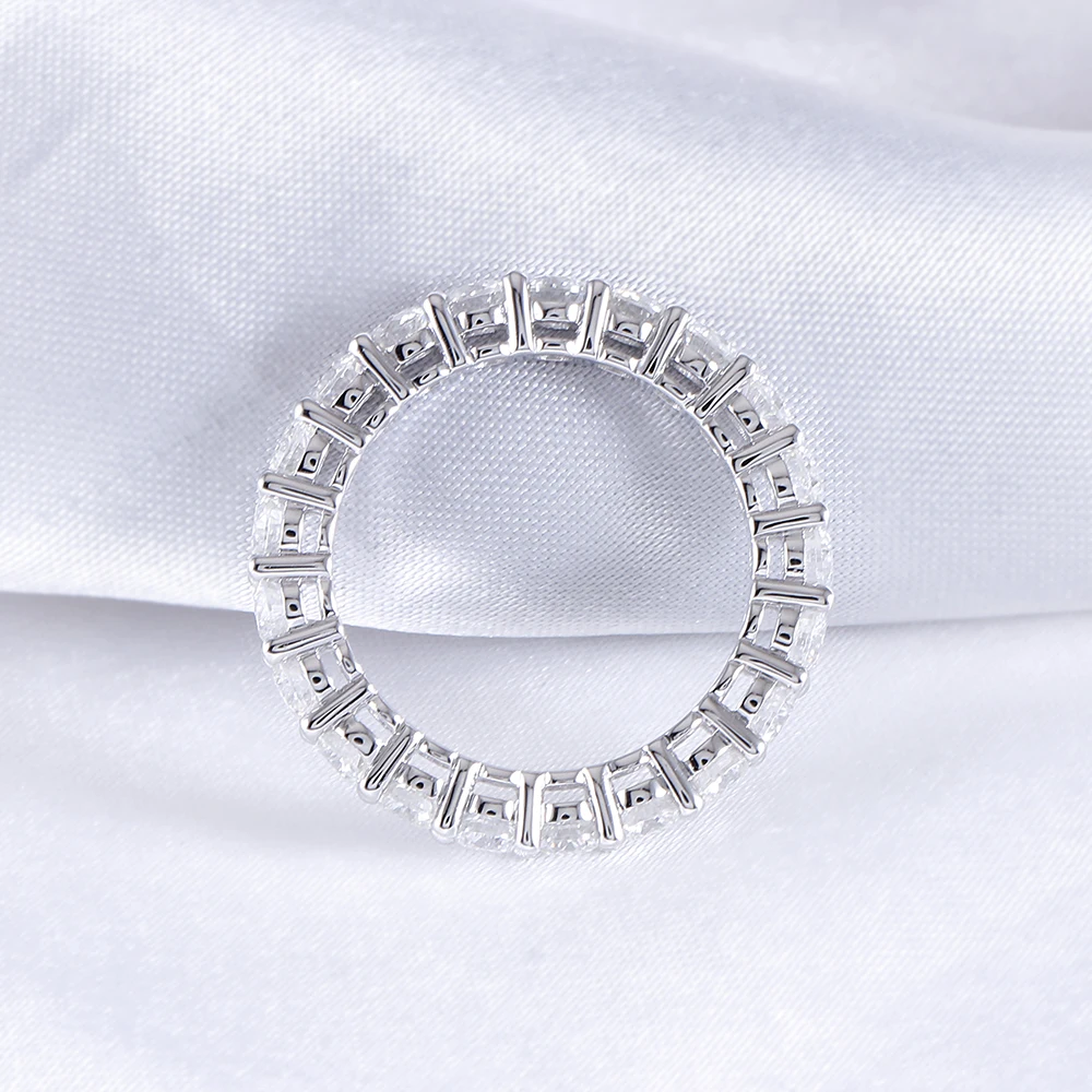 14k white gold ring moissanite eternity wedding band (3)