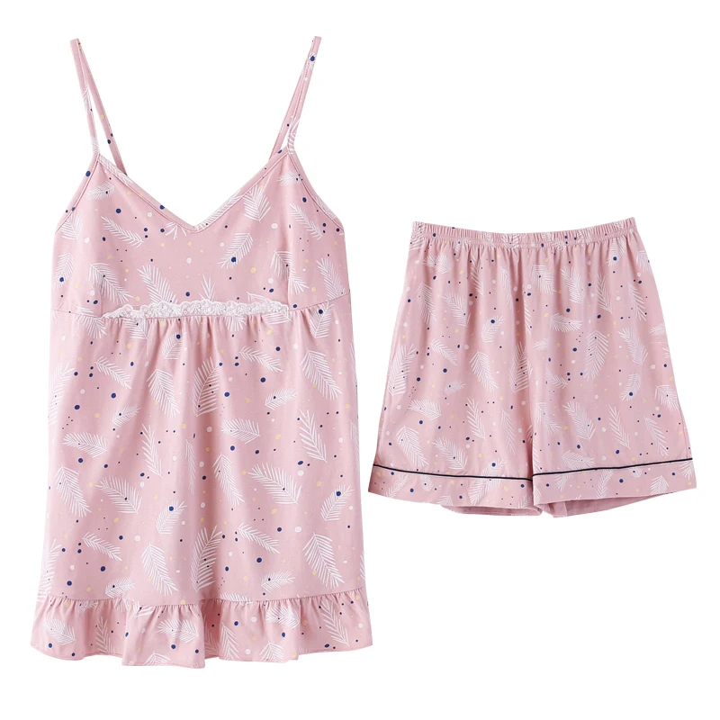 Summer Female Thin Cotton Lounge sleeveless Nightgown Plus Size M XXL