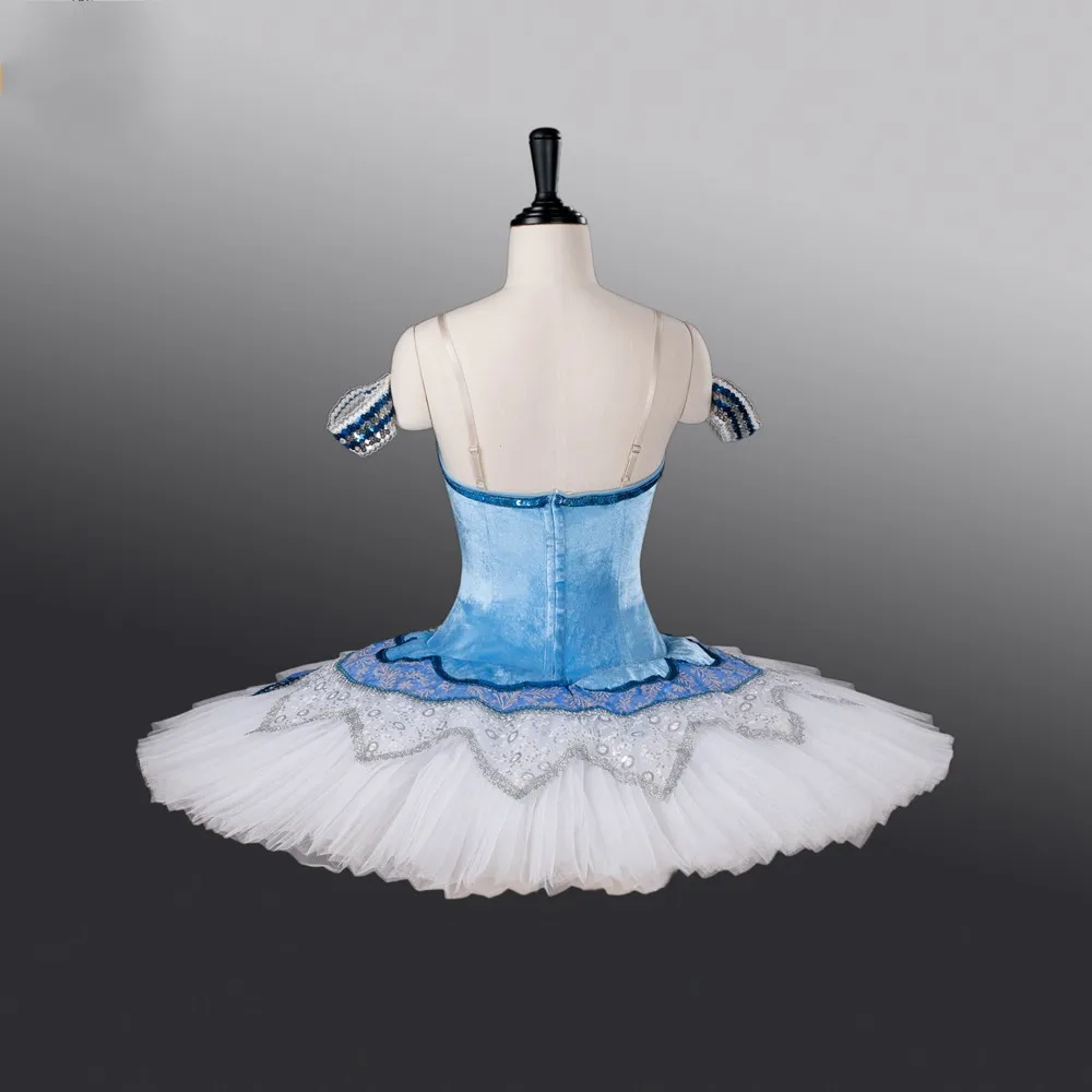 Fltoture-AT1276-Girls-Classical-Ballet-Tutus-Blue-Bodies-11-Layer-White-Skirt-Children-Ballet-Competition-Wear (1)_conew1