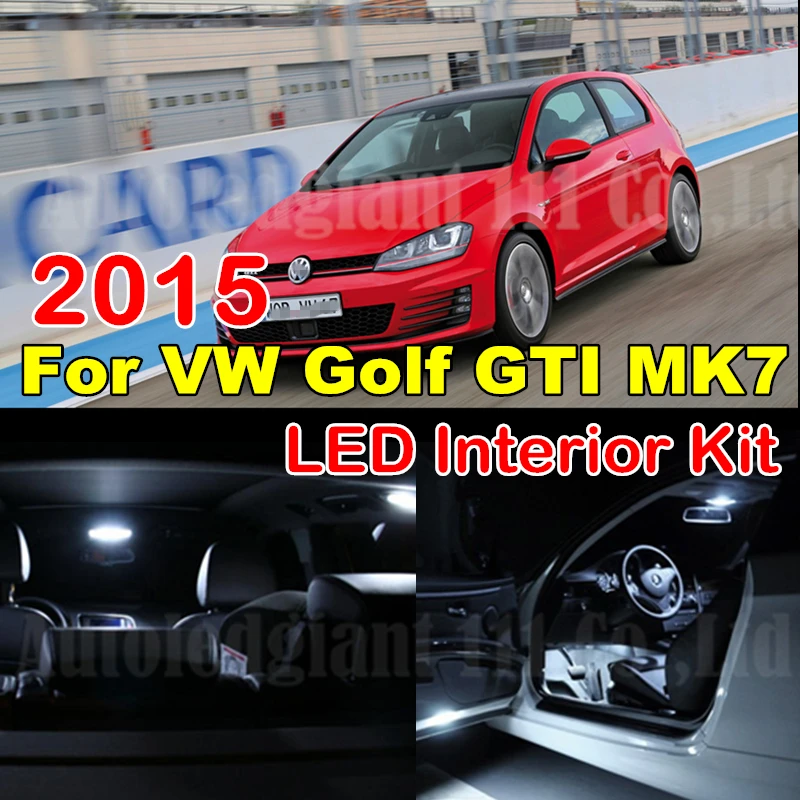 

WLJH Cold White Canbus Map Reading Vanity Mirrors Trunk Light For Volkswagen Golf 7 MK7 GTI VII LED Interior Light kit 2015 8X