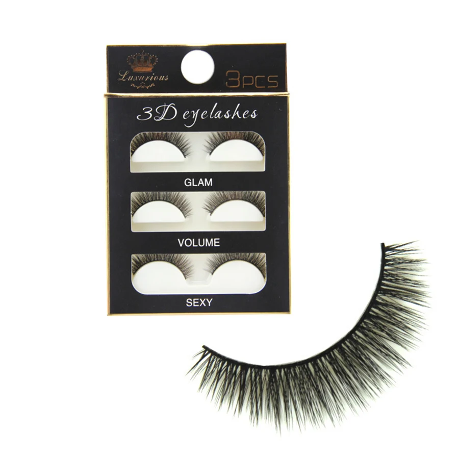 New 1 pair 3D mink eyelash wholesale 100% real fur Handmade crossing lashes individual strip thick lash | Красота и здоровье