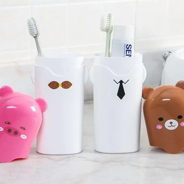 

Plastic Cute Cartoon Toothbrush Case Children Travel Portable Toothbrush Storage Box Washing Cup Toothbrush Holder 4 Styles