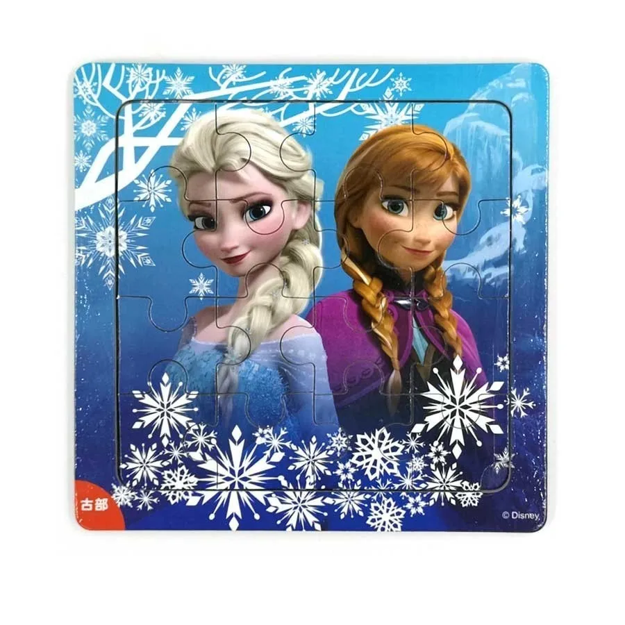 9pcs /16pcs Disney Frozen Jigsaw Puzzle Wooden Toys For Children Animal Traffic Educational Toys For Children 8