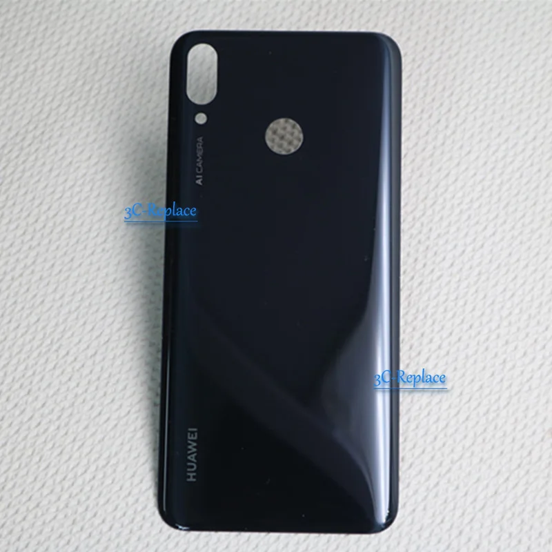 Для huawei Y9 JKM-TL00 JKM-AL00 JKM-LX1 JKM-LX3 JKM-L21 задняя Батарея крышка дверца батарейного Корпус чехол сзади Стекло запчасти