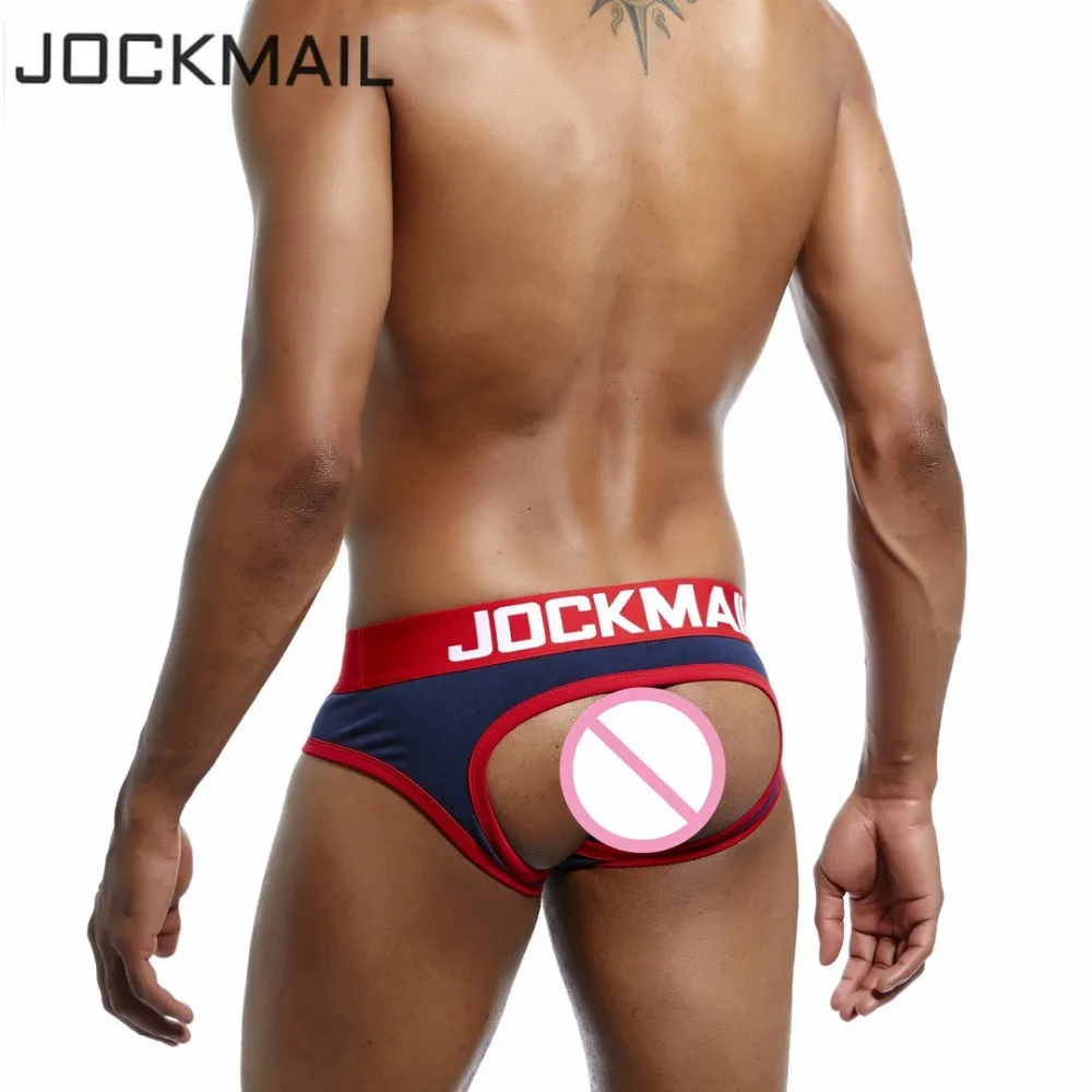 Трусы брифы JOCKMAIL мужские с открытой спиной брендовые пикантные хлопковые трусы