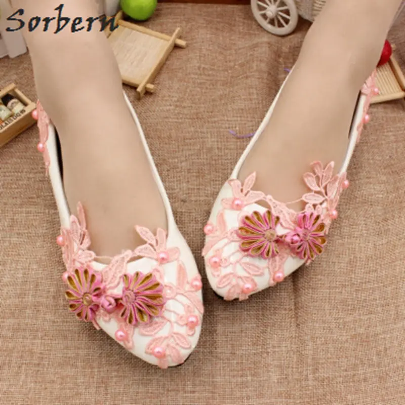 blush pink wedding flats