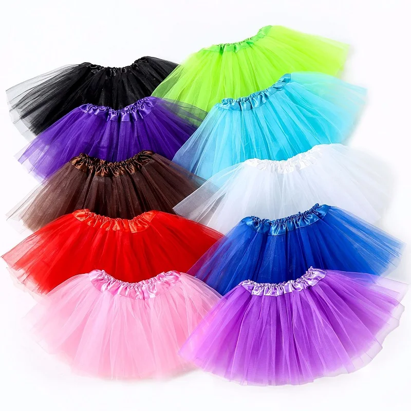 

New Baby Girls Tutu Skirts Kids Elastic Waist Pettiskirt Girl Princess Tulle Skirt Colorful Ball Gown Skirts Children Clothing