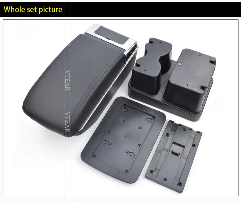 Vtear для VW Golf 7 автомобильный подлокотник кожаный ящик для хранения автомобиля-Стайлинг USB подлокотник центральная консоль аксессуары для интерьера авто