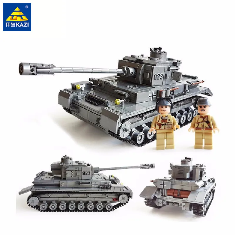 KAZI 82010 1193 Large Panzer IV War Military Army Tank Model Building Blocks DIY Bricks Set Educational Toys For Children Toys KAZI 82010 1193 Large Panzer IV War Military Army Tank Model Building Blocks DIY Bricks Set Educational Toys For Children Toys
