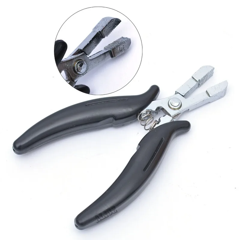 D shape hair extension plier