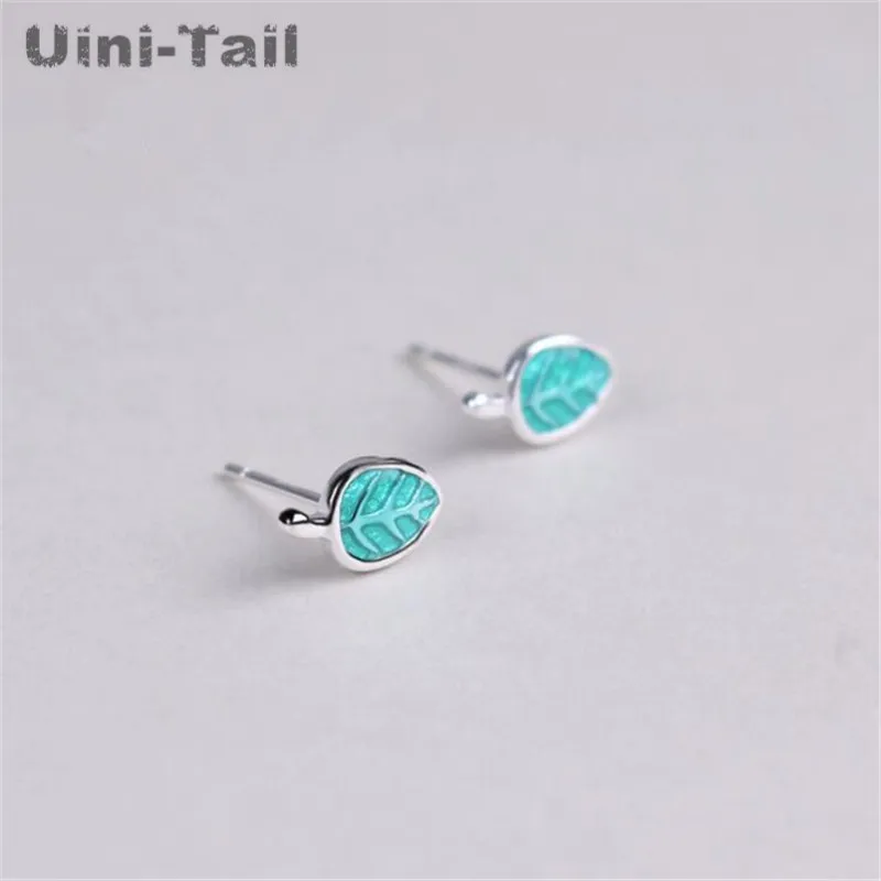 Горячие милые серьги Uini Tail из искусственного серебра маленькие свежие глянцевые