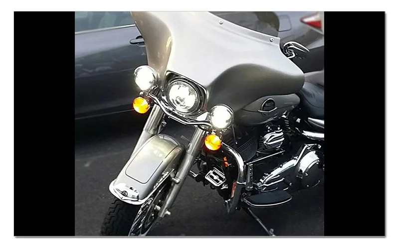 4.5 Harley Motorcycle Fog Lamp Halo Ring HID LED Fog Lights Bulb Led Auxiliar Fog Lamps Angel Eyes For Harley Motobike (11)