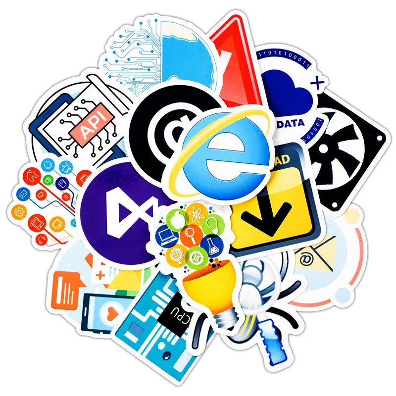 30Pcs Pack Programming Stickers Internet Html Software Stickers For Luggage Laptop Geek Hacker Developer Stickers For Toys Sets (1)