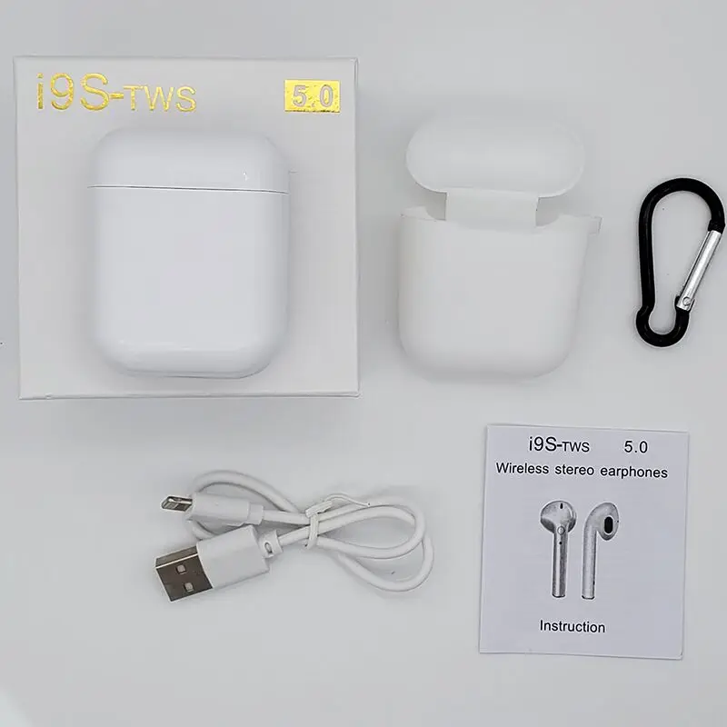 i9s has a box-8 Оригинальные i9s tws Bluetooth наушники мини наушники беспроводные наушники спортивные Bluetooth гарнитура с зарядным устройством Микрофон для телефона - Цвет: i9s has a box-8