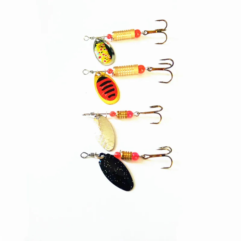 1Pcs Spinner Bait Rotating 2.3g-7.2g Spoon Fishing Lure Metal sequins Bass Hard Bait With Treble Hooks fishing tackle pesca