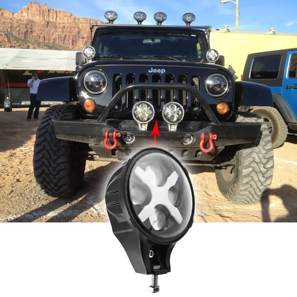 6 inch led fog light 60W Round led Driving light 12V 24V for Jeep