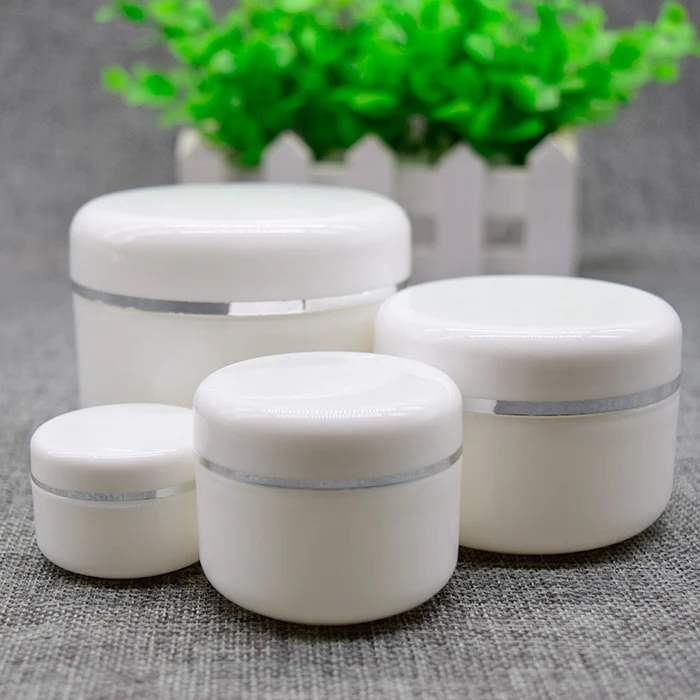 100pcs 100G plastic white round cream jar ,100g white color cosmetic