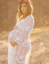 Pregnant Women Dresses 2016 Cotton Crochet Lace Vestidos Maternity Photogrpahy Dress Fashion Mama Gown For Photo Shoot