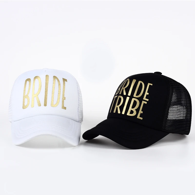 Aovic-M Mesh Hat Women Wedding Baseball Cap Party Hat Brand Bachelor Club Team Snapback Caps Summer Beach 