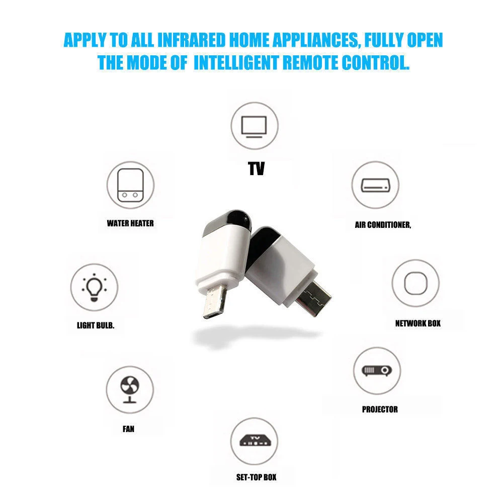 

New Mini Infrared Wireless Smart IR Remote Control OTG Adapter with Type C Micro-USB for Huawei Samsung