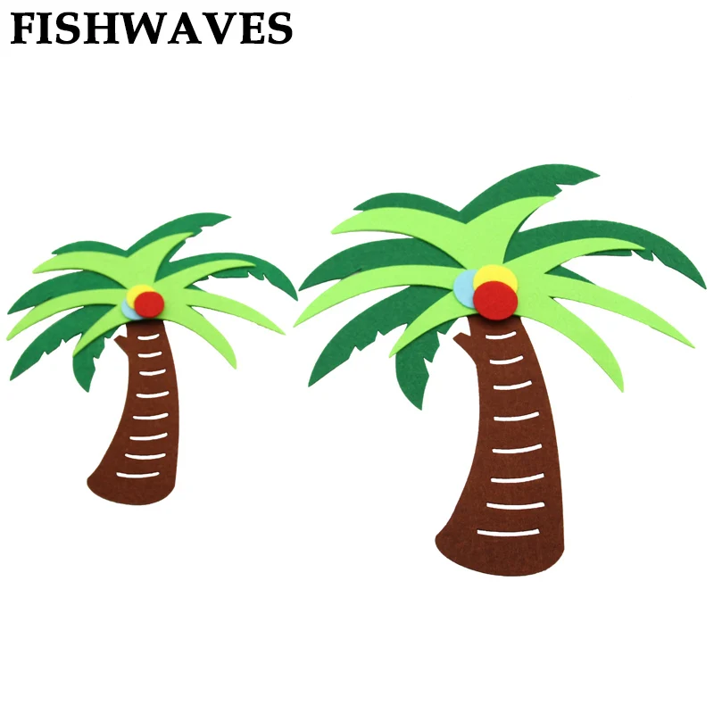 

FISHWAVES Large Coconut Tree Felts Free Cutting Felting Diy Kid Kindergarten Decoration Sticker Children Home Walls Decoration
