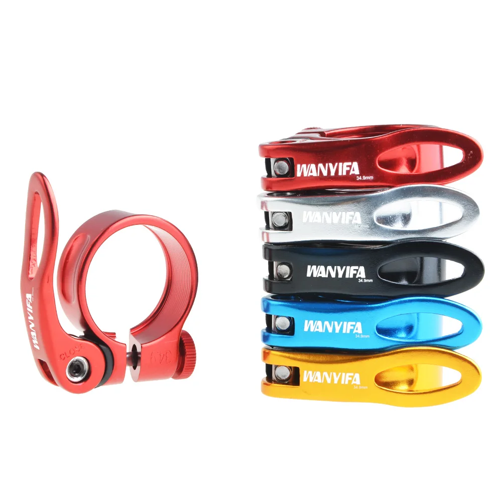

Wanyifa Bicycle Quick Release Aluminium Alloy MTB Road Bicycle Seatpost Clamp 31.8/34.9mm Bike Accessories 5 Color