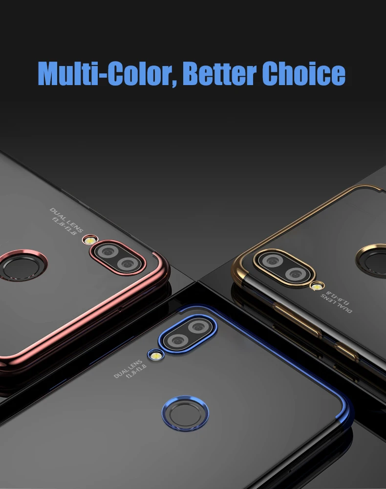 Чехол для Huawei Y9 2018/Huawei Enjoy 8 Plus TPU Защитный чехол мягкий силиконовый ультра тонкий