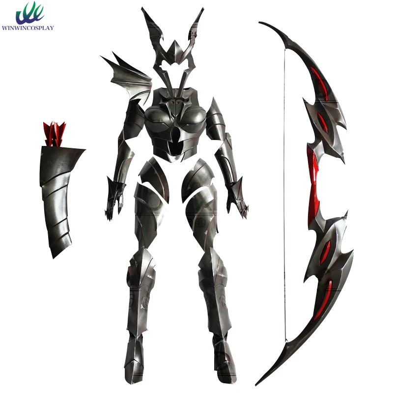 

Game LOL Marauder Ashe Cosplay Full Set With Weapon Helmet Shoes Cosplay Weapon Props Comic Party Halloween Cosplay