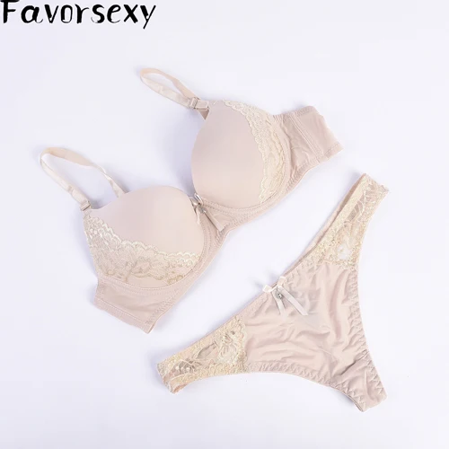 Sexy Bra Set Cheap High quality Bra And Thong Sets Solid Patchwork Lace Underwear Set for Women Push Up sexy bra and panty Bra & Brief Sets