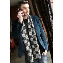 Mens Scarf Fashion Winter And Autumn Cotton Plaid Long Scarf Tartan Scarf