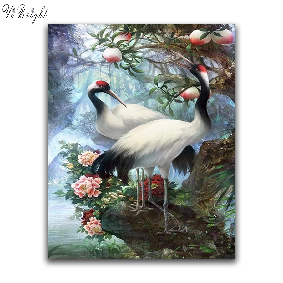 

5D DIY diamond embroidery Crane Bird Animal diamond painting Cross Stitch full round,square drill Stone mosaic home decoration