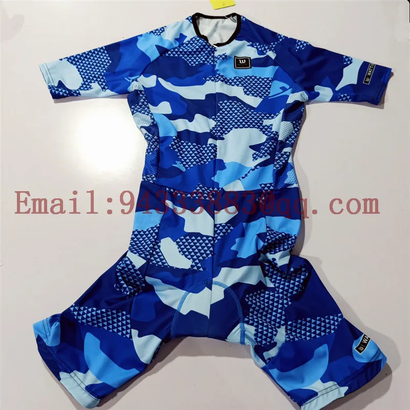 2019 summer short sleeve cycling skinsuit men blue bodysuit triathlon suit uniforme ciclismo go pro team bike clothing custom