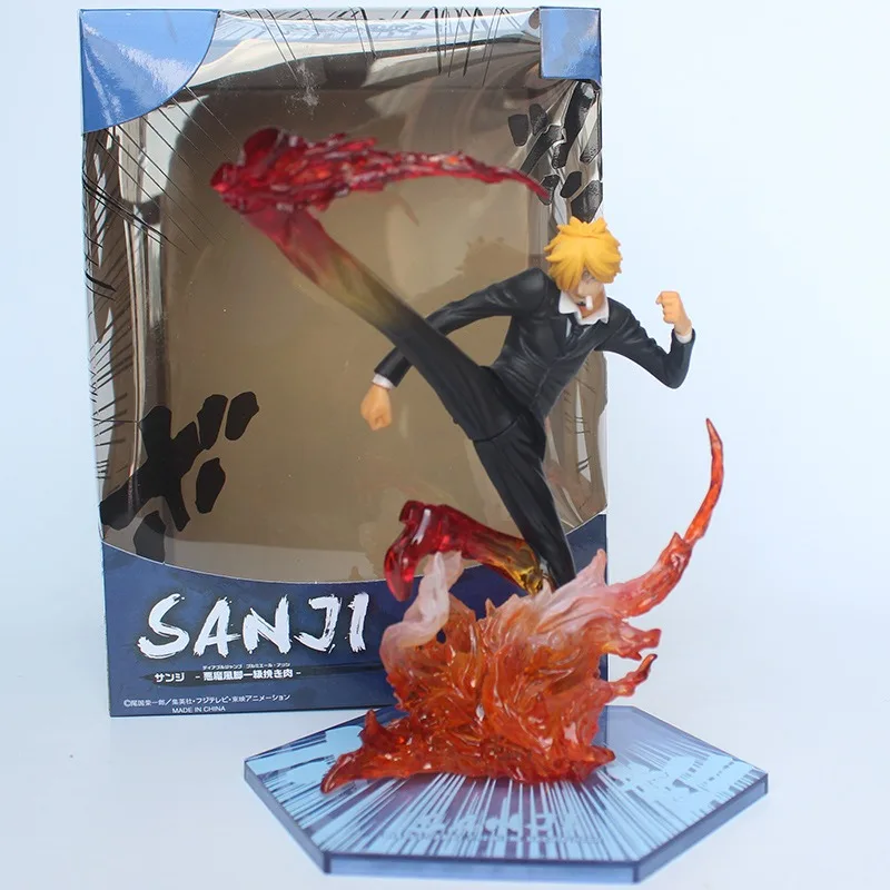 Sanji Аниме «One Piece» Санджи Diable Jambe действие игрушечные цифры «One Piece» Санджи figua куклы Коллекция Модель игрушки 6,69 ''Juguetes - Цвет: Sanji