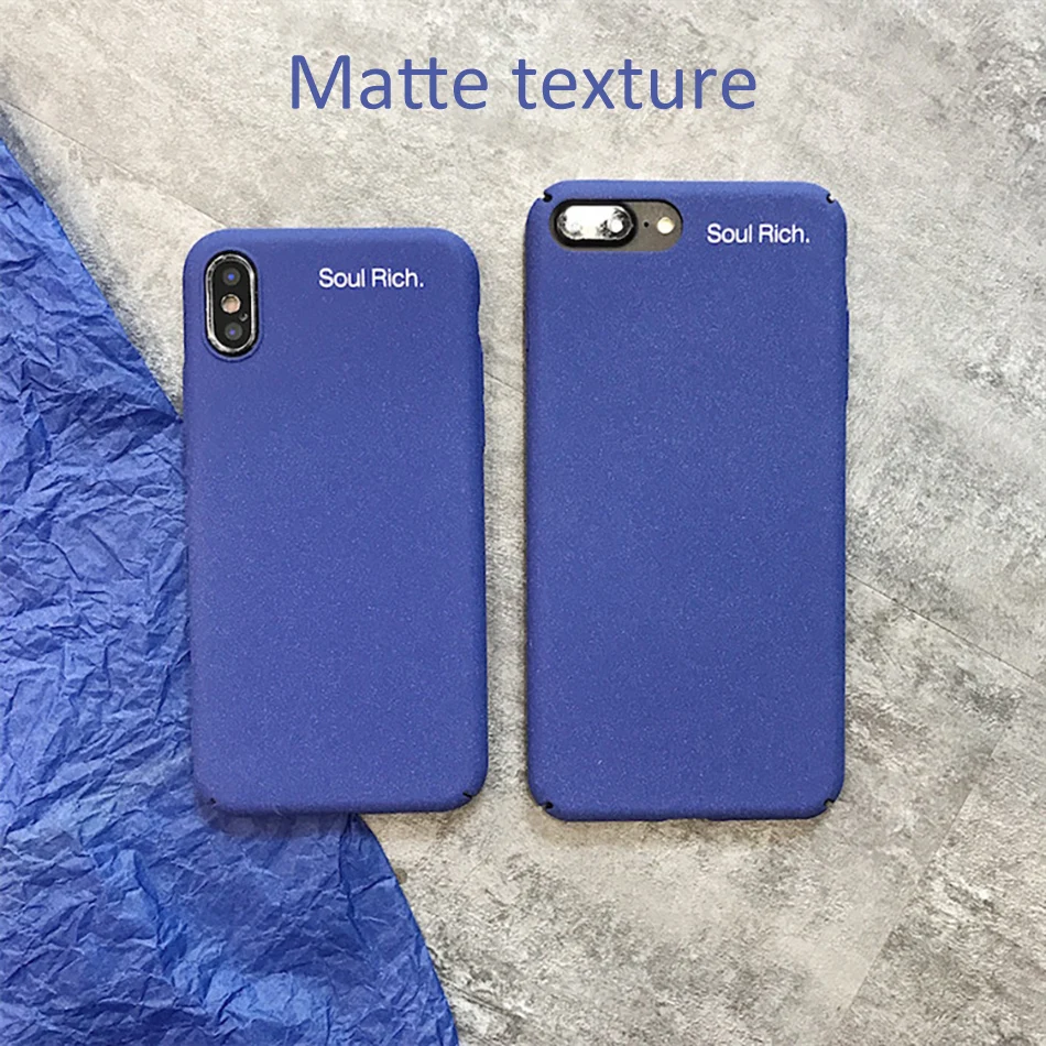!ACCEZZ Luxury Matte Full Protective Back Cover Case For Apple iphone X 8 7 Plus Fashion Phone Bussiness Shell Fundas Coque Capa (2)