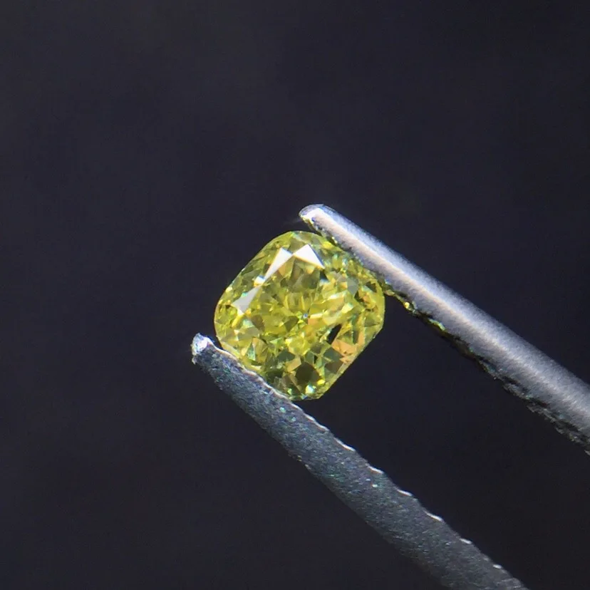 

0.37ct Cushion Shape Natural Yellow Diamond Gemstones Loose Stones Loose Gems
