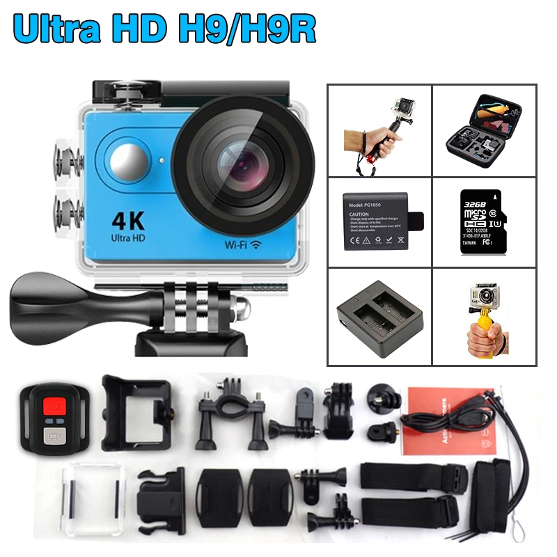 EKEN H9 H9R Remote Sports Action cameras 4K / 25fps WiFi 2.0" 170D sport video cam as Go Pro Hero Wifi waterproof camcorder