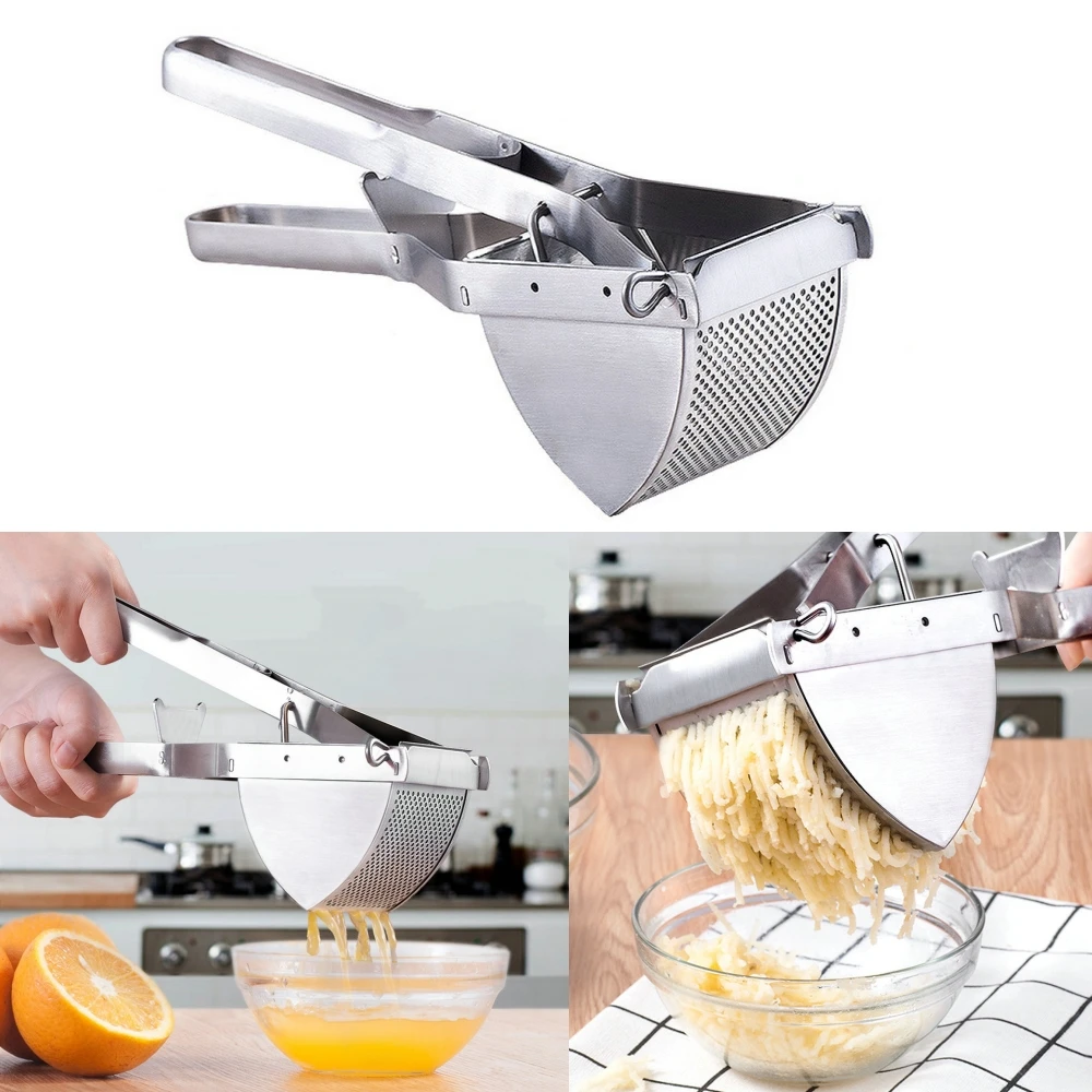 Stainless Steel Potato Ricer Masher Fruit Juicer Hand Press Vegetable