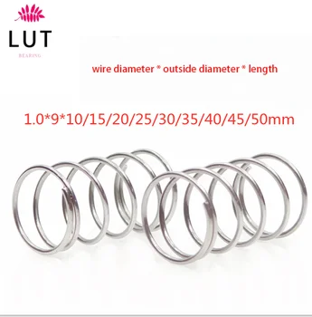

10pcs 304 stainless steel pressure short compression spring Wire diameter 1.0* outside diameter 9* length 10-50