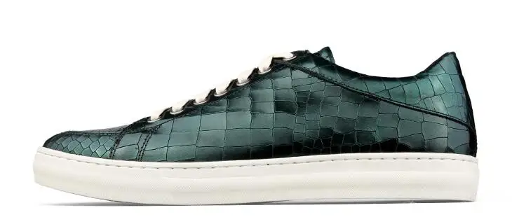 Men's shoes crocodile pattern casual board shoes men's Korean version tide shoes men's  fashionable casual shoes  men's lace-up