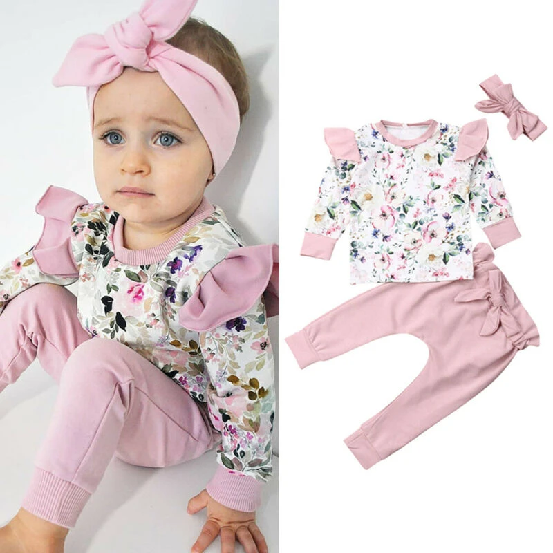 Baby Madchen Kleidung Set Pullover Set Susse Infant Baby Madchen Kleidung Langarm Blume Tops Hosen 3 Stucke Outfit Herbst 0 24 Monate Clothing Sets Aliexpress