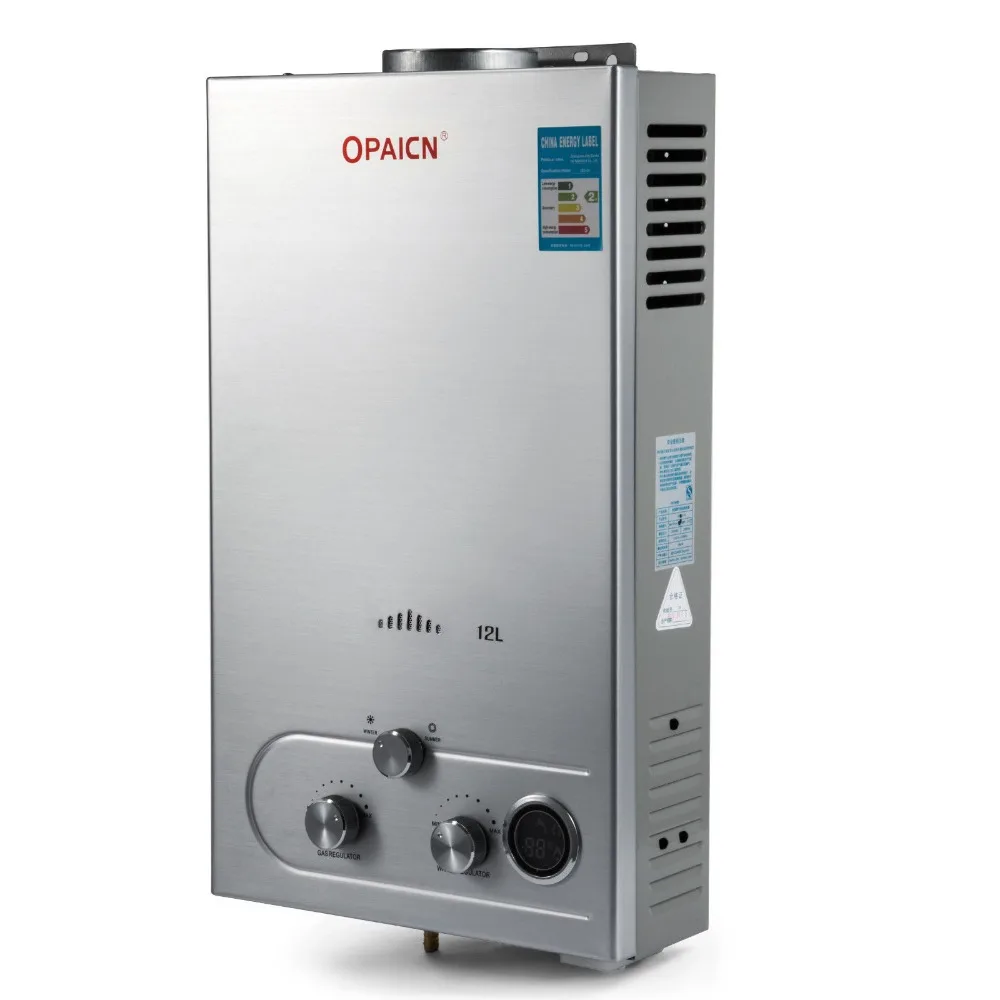 

VEVOR 12L Tankless Instant Gas Water Heater For Natural Gas Stainless Steel