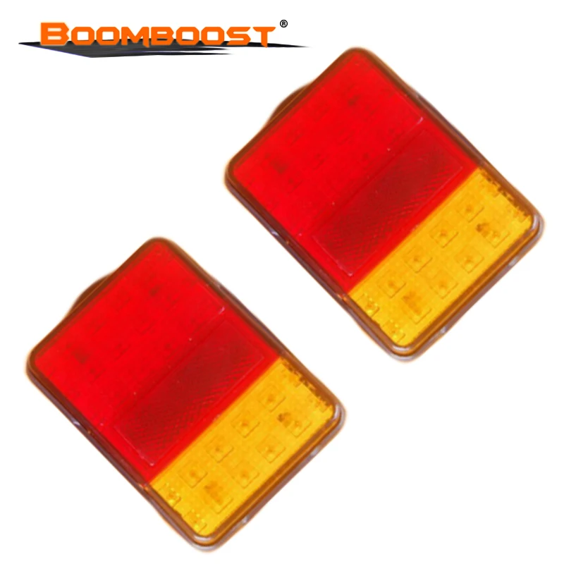 30 LED Red Amber Rear Tail Light Accessories Lights Warning 2PCS For Trailer Truck Boat Taillights 12V Waterproof | Автомобили и