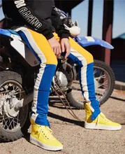 DARK ICON Color Block Patchwork Fit Style Men's Pants with Leg Opening Zipper 2019 New Fashion Streetwear Pants Men