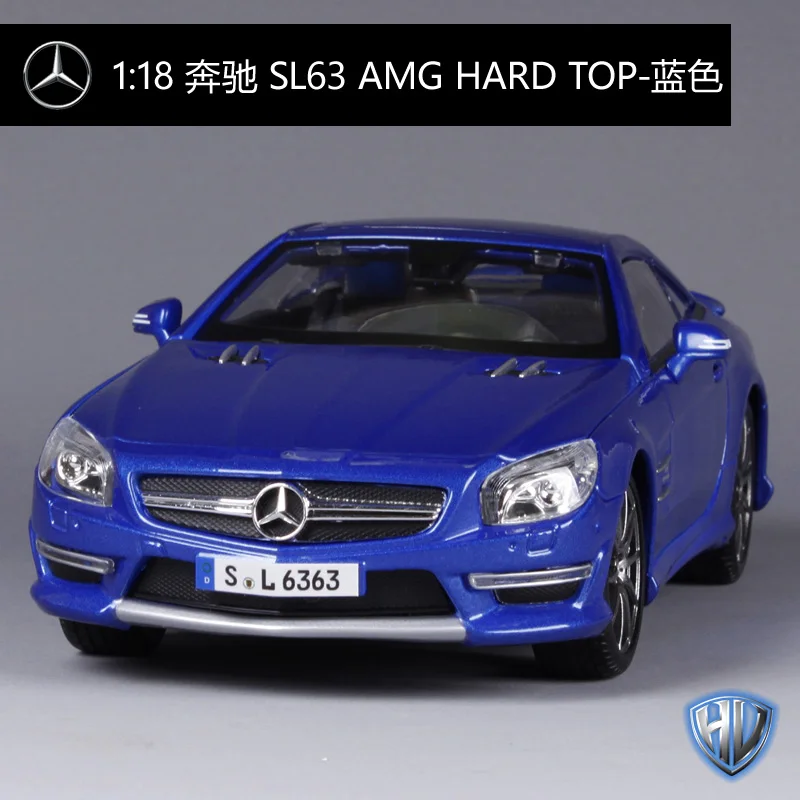 1:18 оригинальные литые из сплава модели Maisto для автомобилей домашний декор имитация автомобилей mkd2 для детей McLaren/Benz SLS AMG - Цвет: 36SL63 AMG-blue
