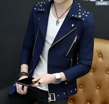 

M-XXXL 2018 spring new jacket male Korean Slim spring youth handsome pure color jacket