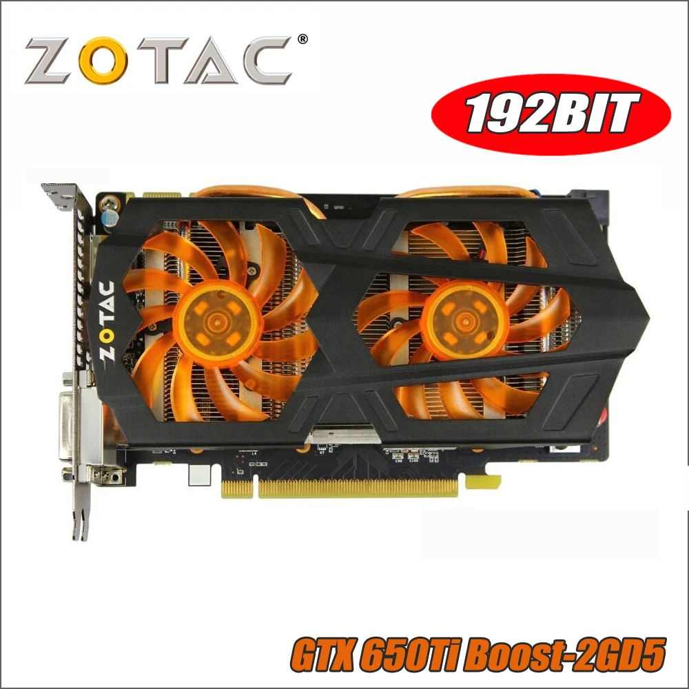 

ZOTAC Video Card GeForce GTX 650Ti Boost 2GD5 192bit GDDR5 Graphics Cards for nVIDIA GTX 650 Ti 2G 2GB Hdmi 750ti 750 1050ti