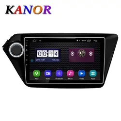 KANOR 9 inch четырехъядерный Android 8,1 автомобиль, Радио стерео плеер gps навигации для 2011 2012 KIA K2 Рио с HD 1024*600