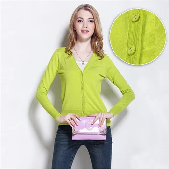 

High quality! Autumn Spring all-match women knitted sweater cardigan female air conditioning short jacket sun protection shirt