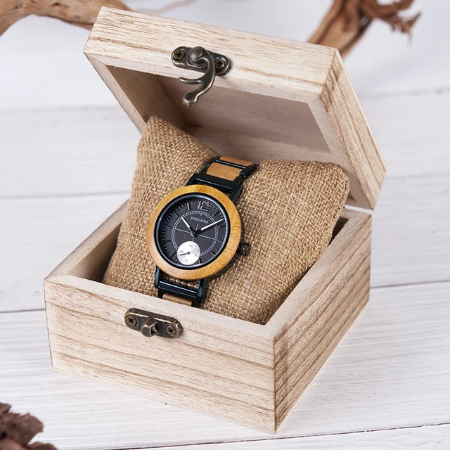 les montres BOBO BIRD Wooden Men Watches Top Brand Luxury Stylish Women Quartz Watch Personalized Gifts for Couples 6
